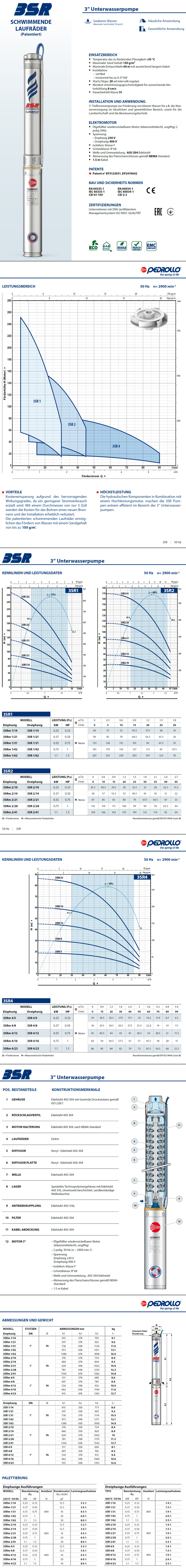 Pedrollo Datenblatt 3SRm 4/8