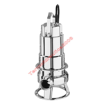 EBARA Submersible Electric Pump Waste Water DW100 1Hp 0,75kW 3x400V 50Hz 10 m Cable Single-Channel in AISI 304 Stainless Steel 50 mm Solid Part Passage