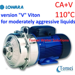 Lowara twin-impeller centrifugal pump CAM120/33+V 1,1Kw 1,5Hp made of AISI304 mechanical seal FPM voltage 1x220/240V 50Hz