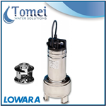 Pompe relevage eaux usees submersible DOMO10T 0,75kW Triphase 400 Bicanale Lowara