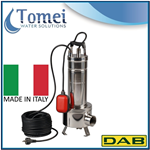 Submersible pump dirty water FEKA VS1000M-A Vortex 1Kw 1x230V 50Hz Float DAB