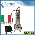 Submersible pump dirty water FEKA VS1000T-NA Vortex 1Kw 3x400V 50Hz cable10m DAB
