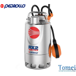 Pedrollo RX-VORTEX Tauchmotorpumpen für Schmutzwasser RXm3/20 0,55kW 0,75HP Einzelphase Kable 5m