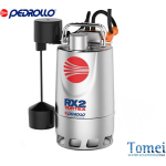Pedrollo RX-VORTEX-GM Tauchmotorpumpen für Schmutzwasser RXm3/20-GM 0,55kW 0,75HP Einzelphase Kable 5m