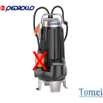 Pedrollo VXC /35-45 "VORTEX" Submersible pump for sewage water VXC 15/35 1,1kW 1,5Hp Three-phase 400V Cast Iron Pump body VORTEX Stainless Steel AISI 304 Impeller Cable 10m