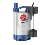 Pedrollo TOP-VORTEX Tauchmotorpumpen - für Schmutzwasser mit Schwimmerschalter Magnetisch TOP 2-VORTEX GM 0,37kW 0,5HP Einzelphase 230V Kabel 5m