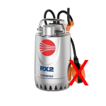 Pedrollo RX 2 Pompe de relevage vide cave 400V Inox eaux pluviales 0,37kW évacuation SANS flotteur caves