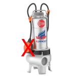Pedrollo VX-MF VORTEX Elettropompe sommergibili per acque luride VX10/50-MF 0,75kW 1HP Trifase Cavo 10m